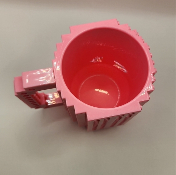Lego Build-On Brick 16 oz Pink Plastic Mug, New Without Tags. - Picture 2 of 8